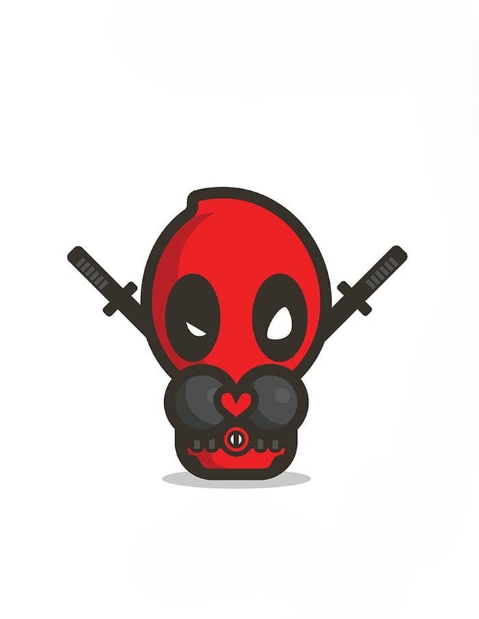hình ảnh chibi deadpool cute