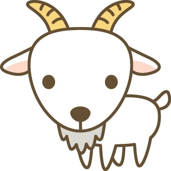 hình ảnh con dê chibi cute