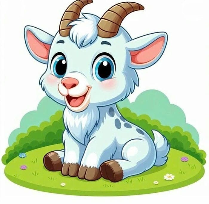 hình ảnh con dê chibi đáng yêu