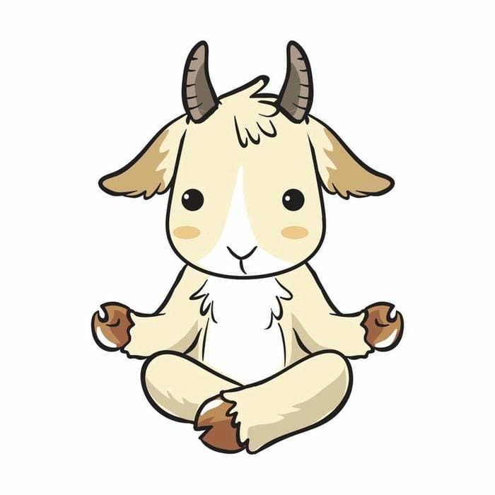 hình ảnh con dê chibi hài hước