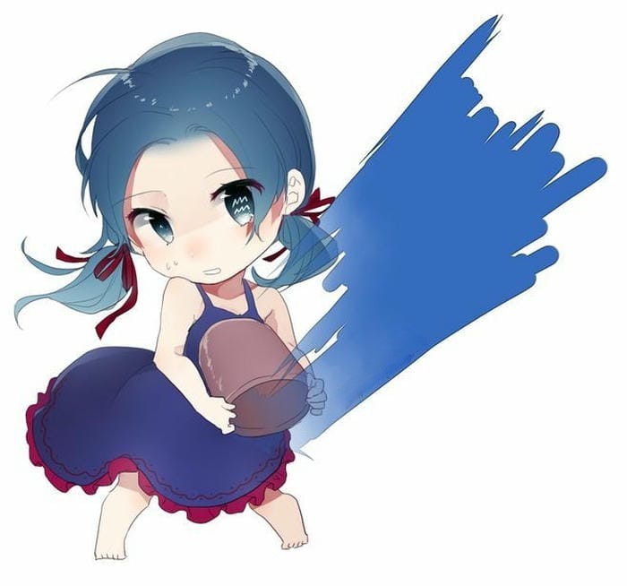 hình ảnh cung bảo bình nữ chibi