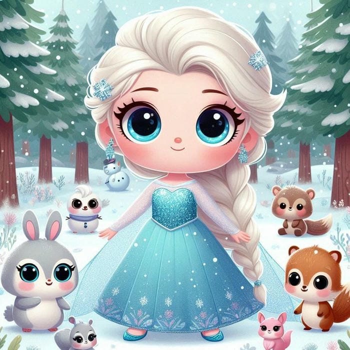 hình ảnh elsa chibi