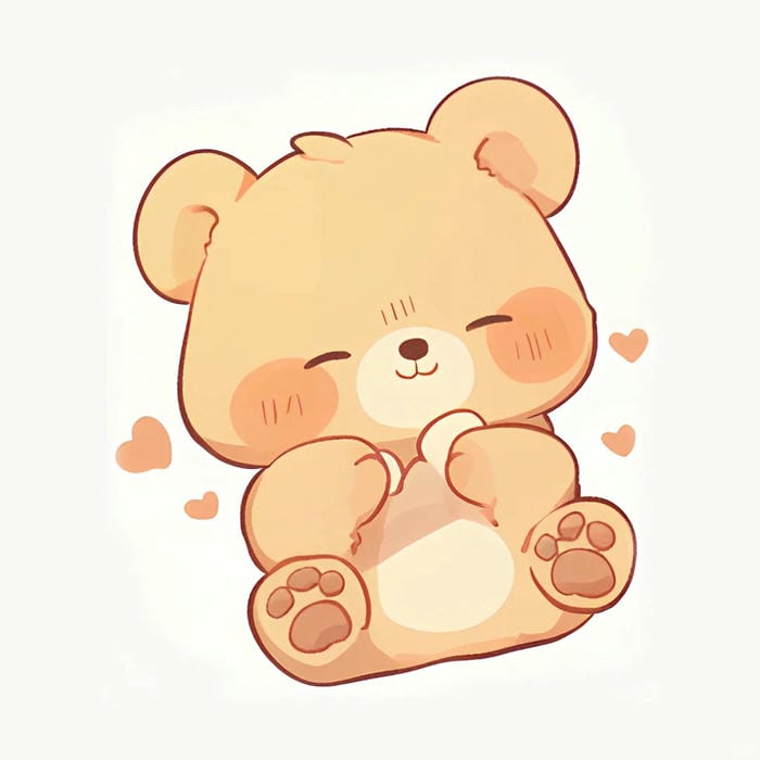 hình ảnh gấu chibi đáng yêu