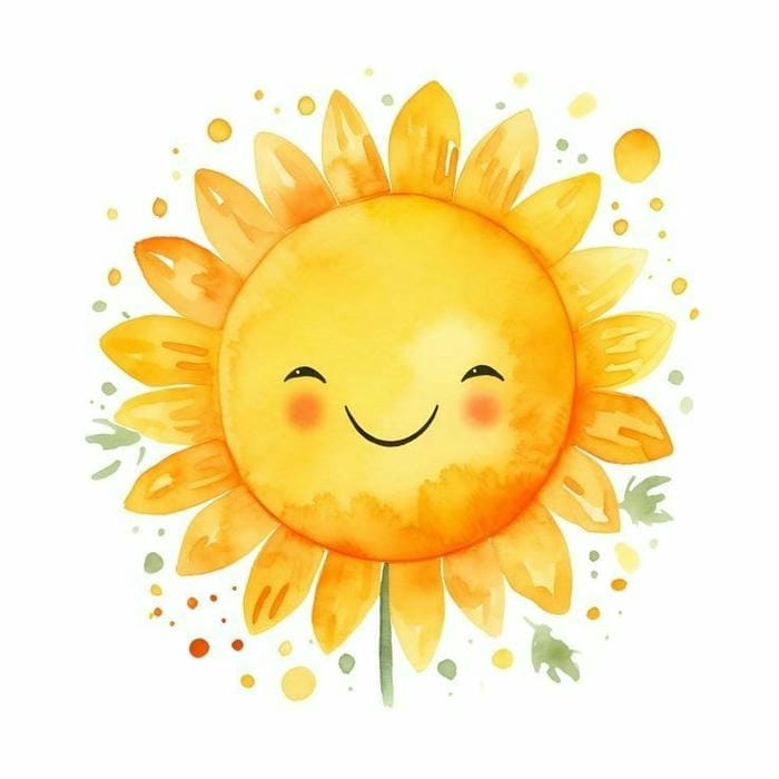 hình ảnh mặt trời chibi xinh