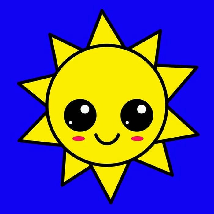 hình ảnh mặt trời chibi