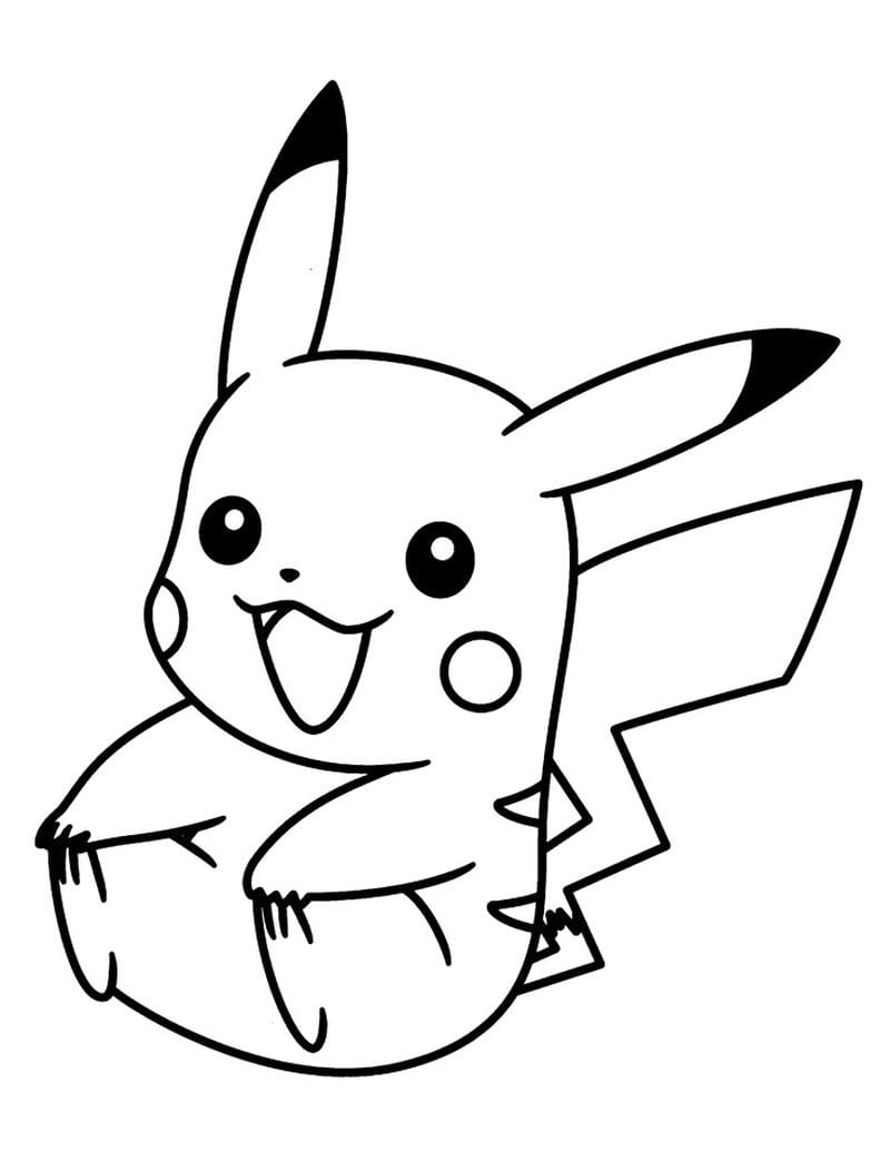 hình ảnh pikachu tô màu