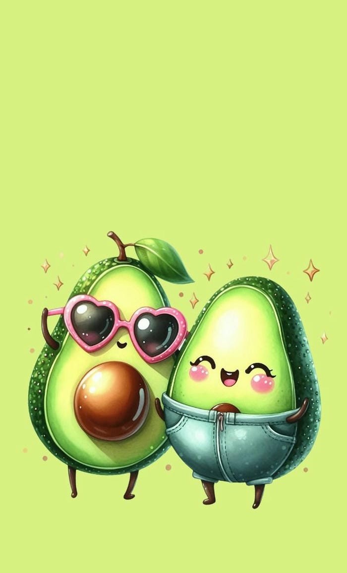 hình ảnh quả bơ chibi