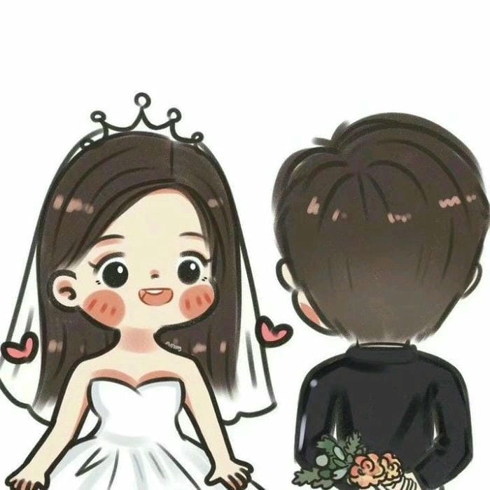 hình chibi cô dâu chú rể đẹp nhất
