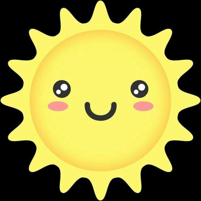 hình chibi mặt trời dễ thương