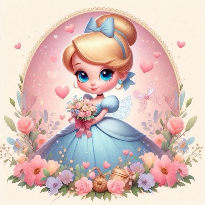 hình công chúa chibi cute