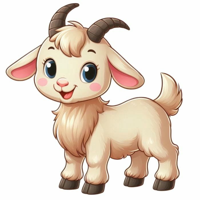 hình dê chibi đáng yêu