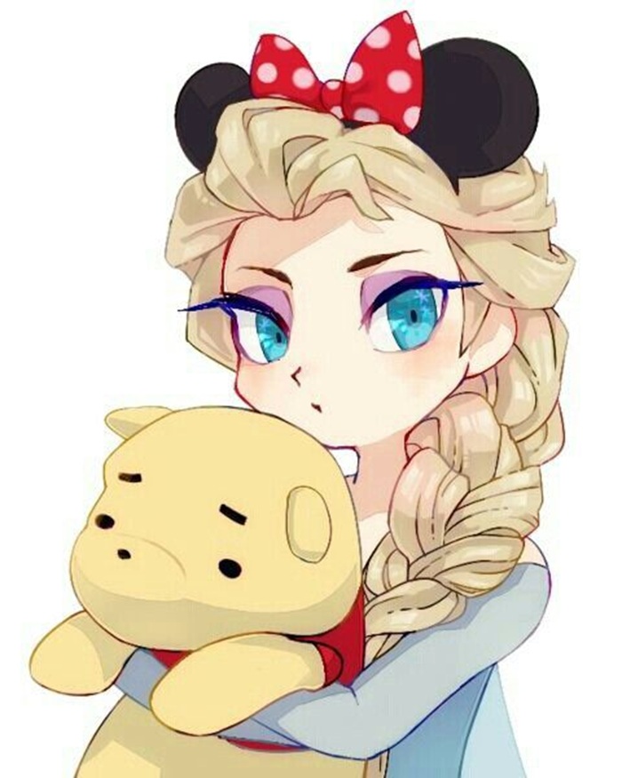 hình elsa chibi