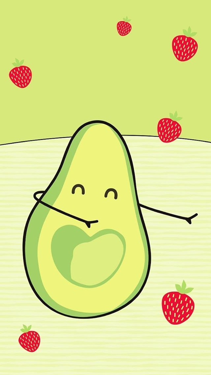 hình nền bơ chibi