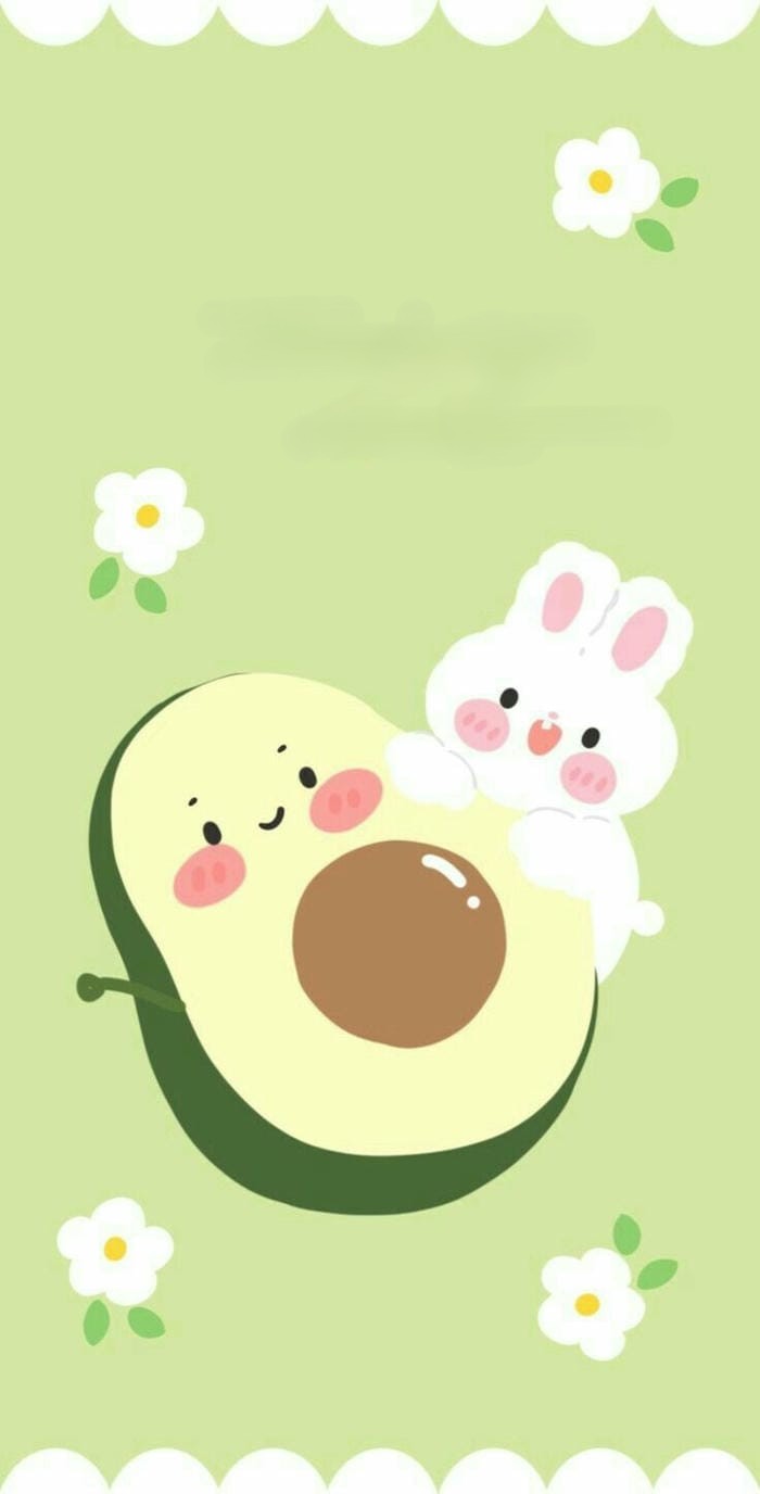 hình trái bơ chibi cute