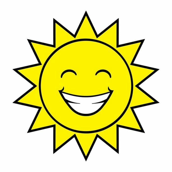 mặt trời chibi vui vẻ