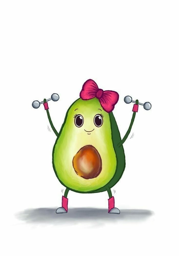 quả bơ chibi siêu đáng yêu