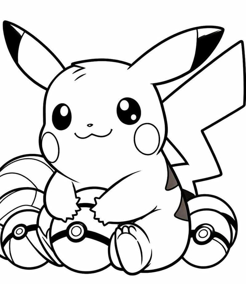 tô màu pikachu pokemon