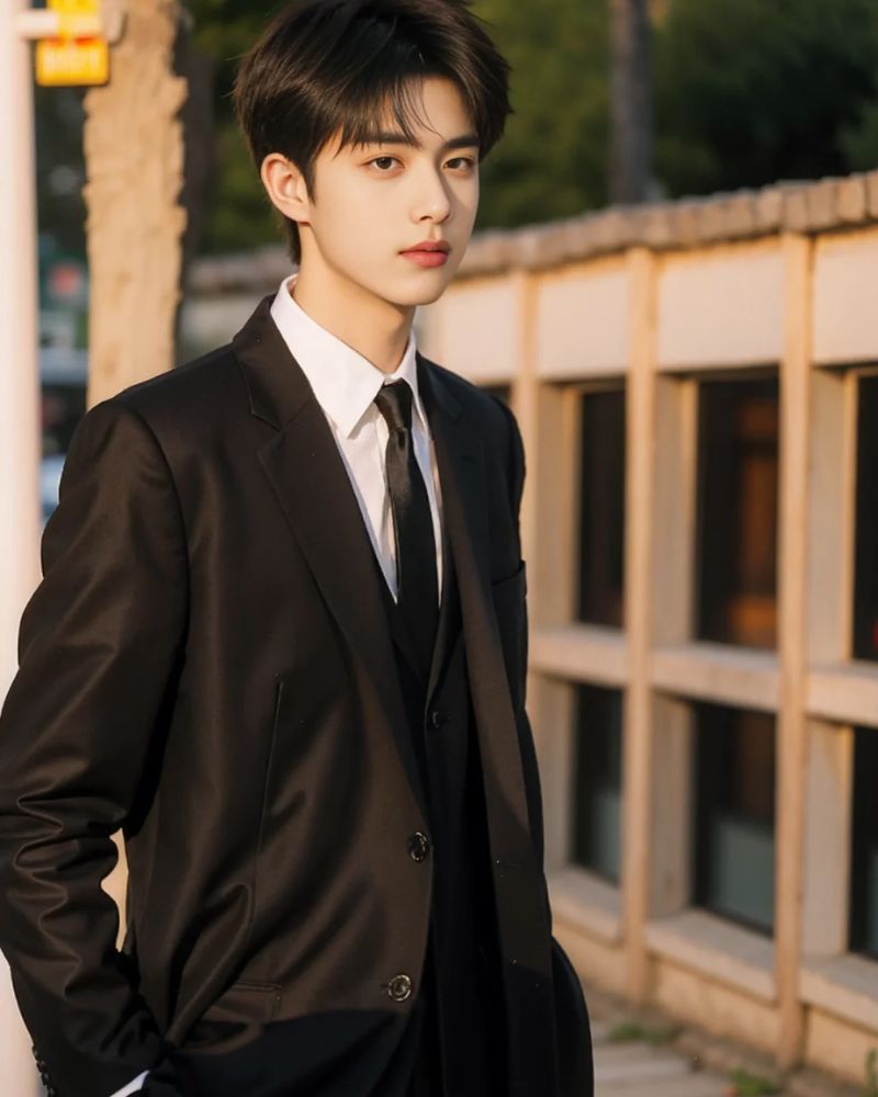 trai đẹp trung quốc mặc vest cute