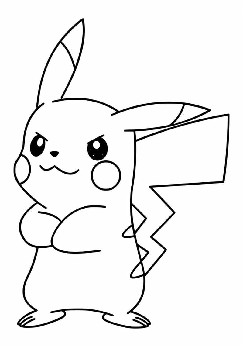 tranh pikachu tô màu