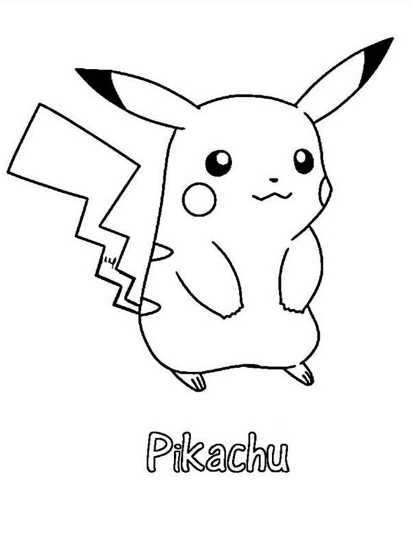 tranh tô màu pikachu