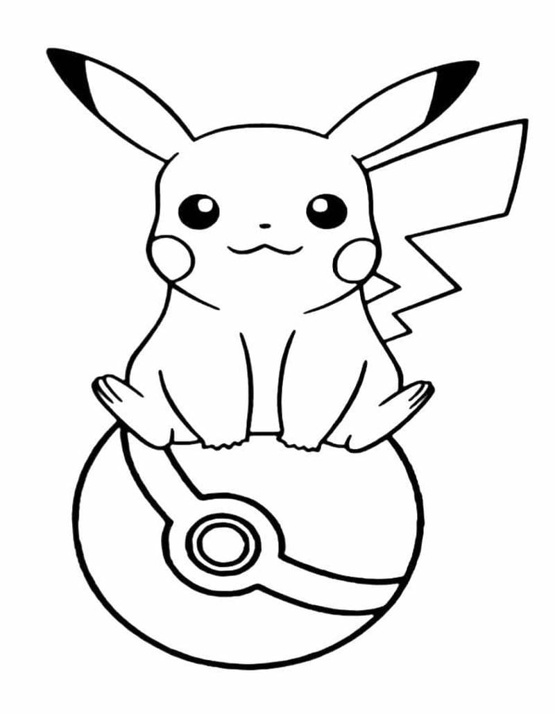 tranh tô màu pokemon pikachu