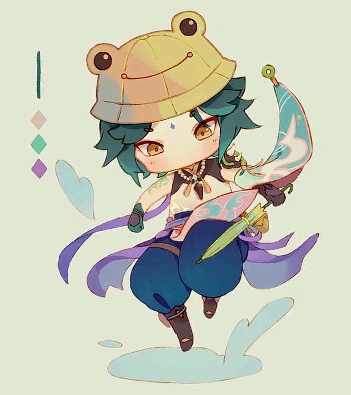 vẽ xiao chibi