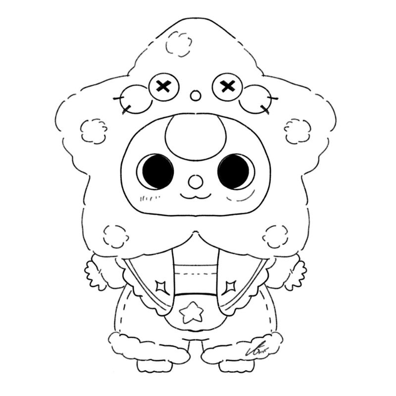 ảnh tranh tô màu baby three cho bé 5 tuổi