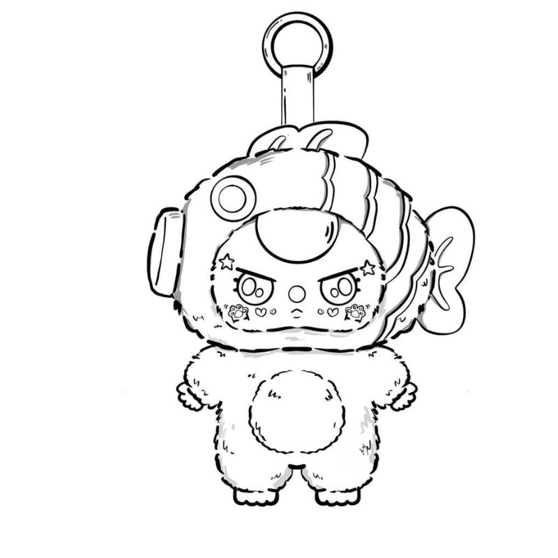 ảnh tranh tô màu baby three cho bé mẫu giáo