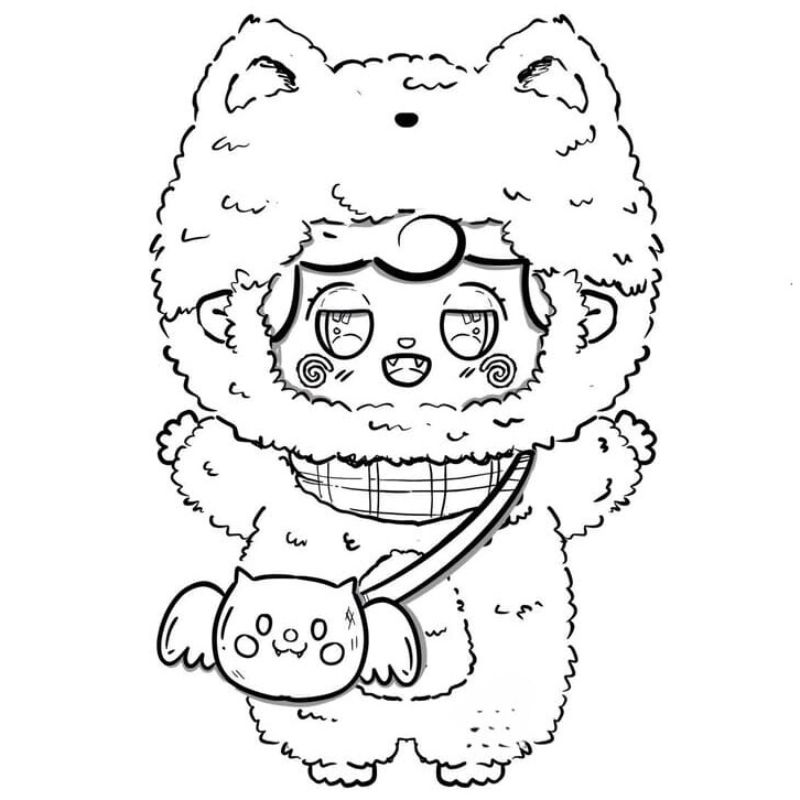 ảnh tranh tô màu baby three siêu đẹp