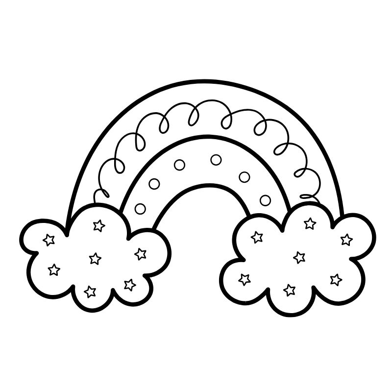 ảnh tranh tô màu cầu vồng cho bé 4-5 tuổi