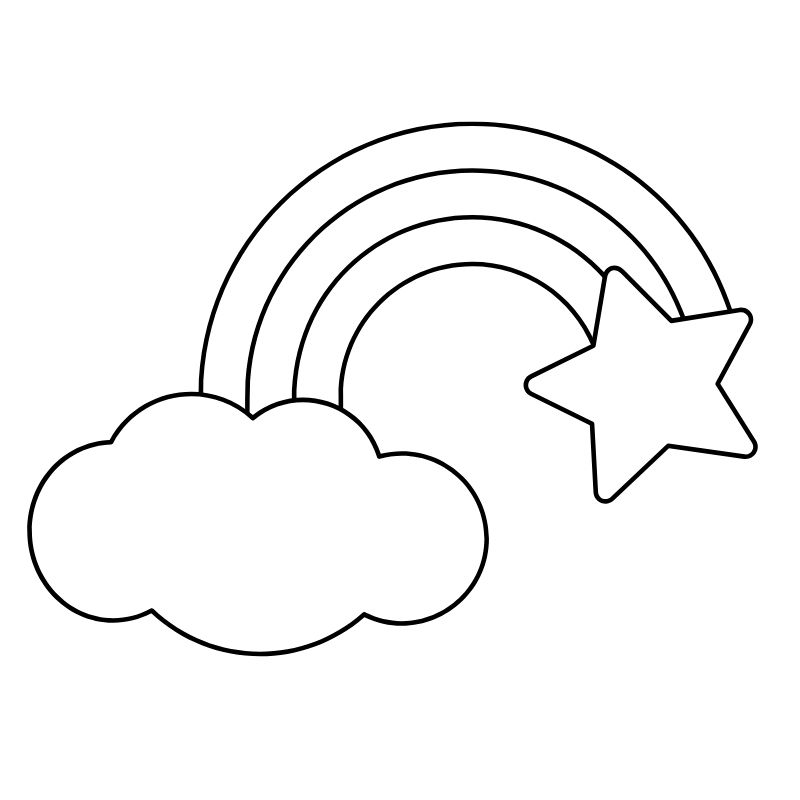 ảnh tranh tô màu cầu vồng cho bé 5 tuổi