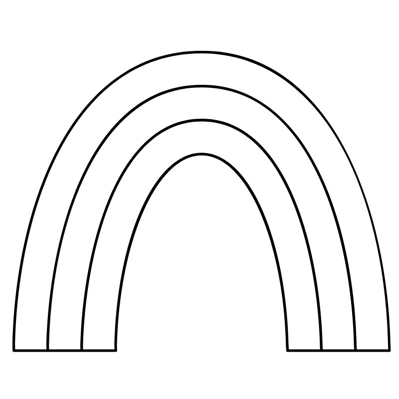 ảnh tranh tô màu cầu vồng cho bé