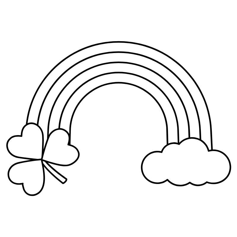 ảnh tranh tô màu cầu vồng cho trẻ mầm non