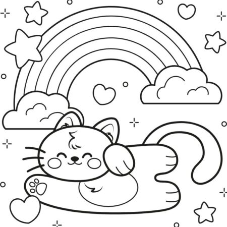 66+ Bộ tranh tô màu cầu vồng sau cơn mưa cho bé