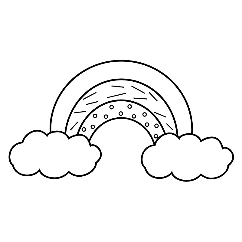 ảnh tranh tô màu cầu vồng đáng yêu