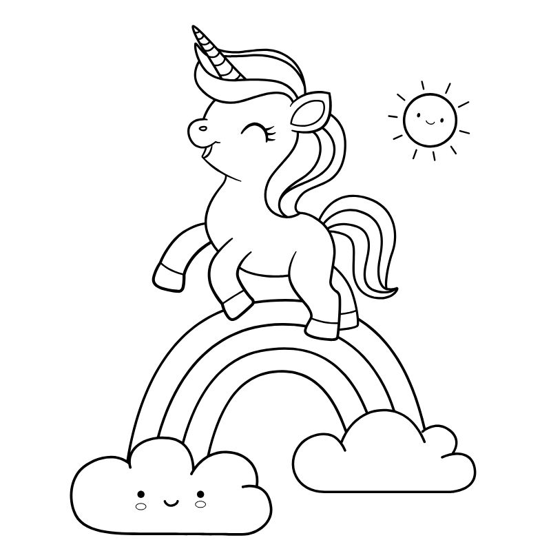 ảnh tranh tô màu cầu vồng đẹp nhất