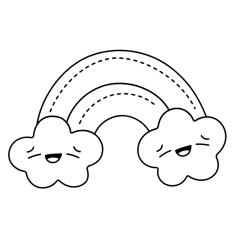 ảnh tranh tô màu cầu vồng đẹp