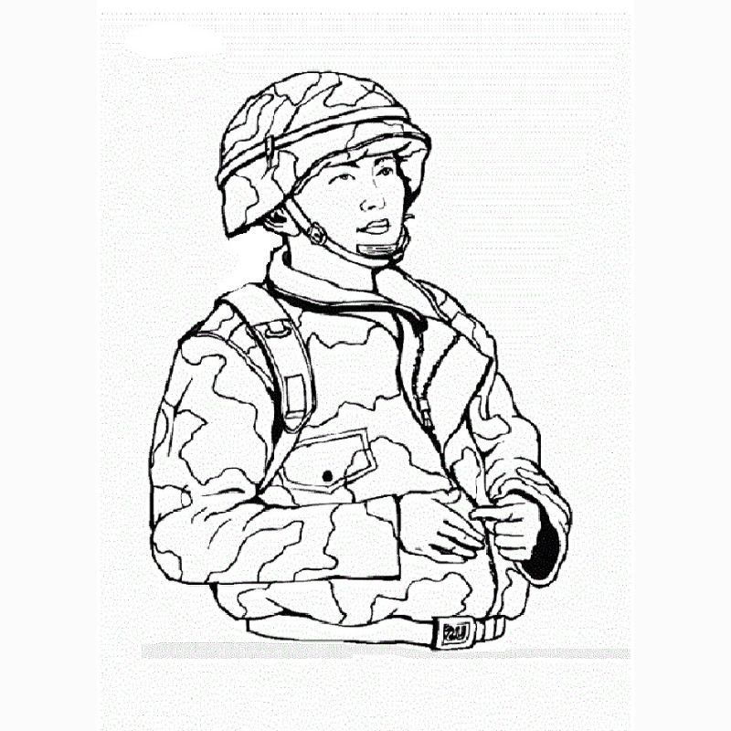 ảnh tranh tô màu chú bộ đội đẹp