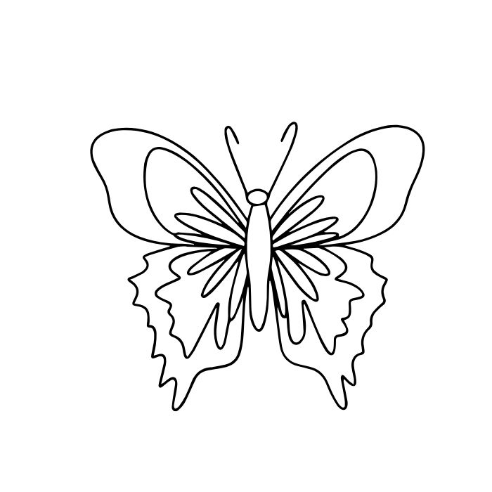 ảnh tranh tô màu con bướm cực cute
