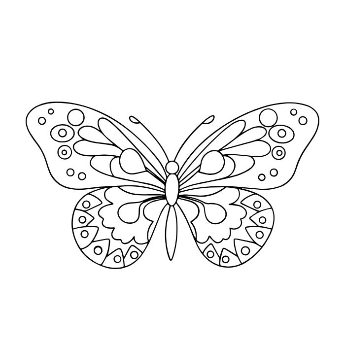 ảnh tranh tô màu con bướm cute nhất