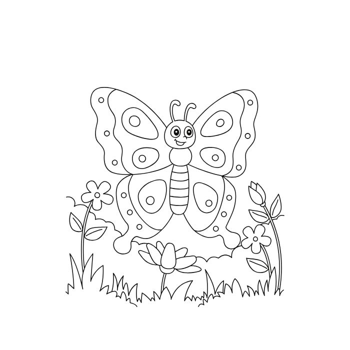 ảnh tranh tô màu con bướm đẹp