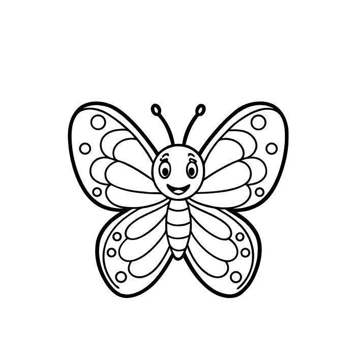 ảnh tranh tô màu con bướm full hd