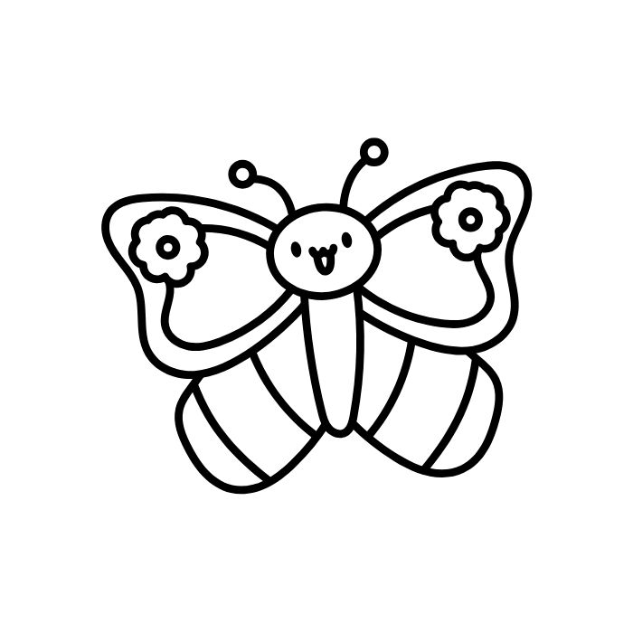 ảnh tranh tô màu con bướm siêu cute