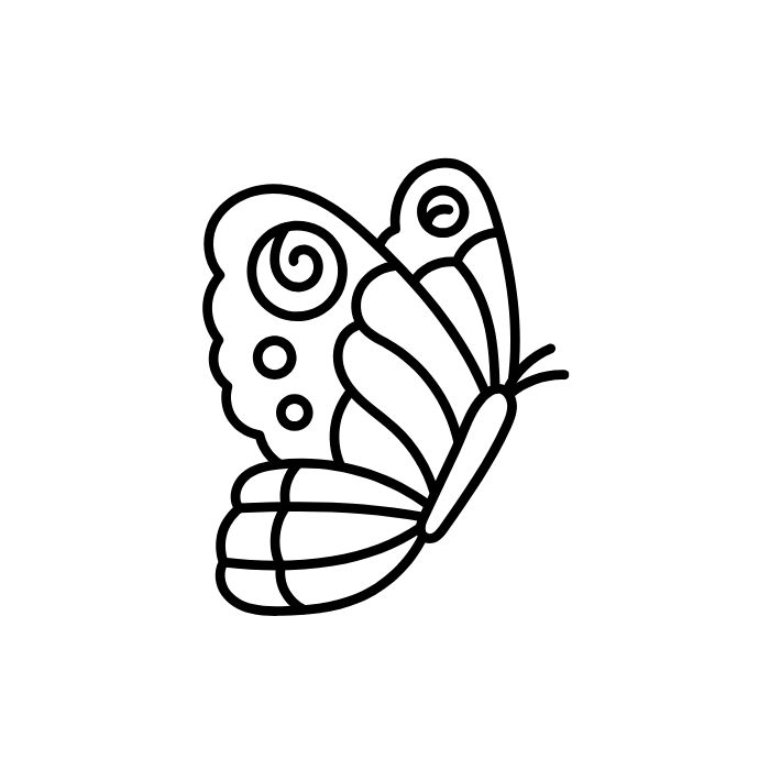 ảnh tranh tô màu con bướm xinh