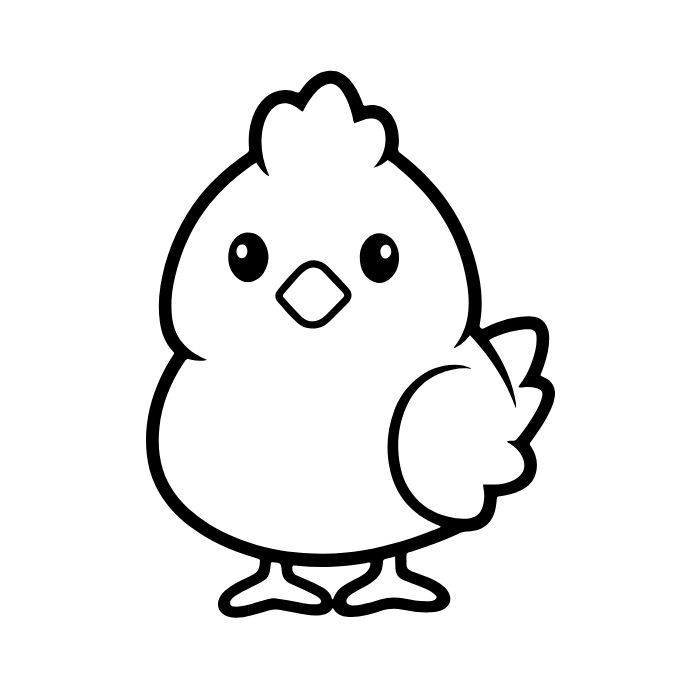 ảnh tranh tô màu con gà cực cute