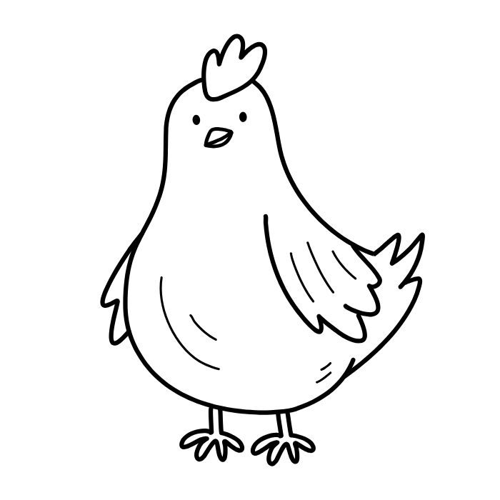 ảnh tranh tô màu con gà đẹp