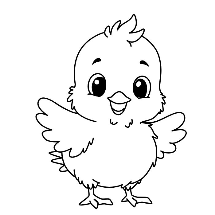 ảnh tranh tô màu con gà siêu xinh