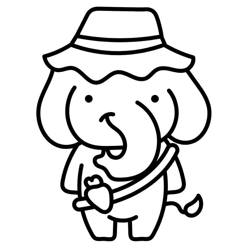 ảnh tranh tô màu con voi cho trẻ lớp 5 tuổi