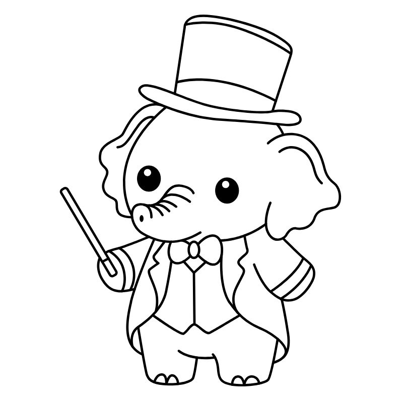 ảnh tranh tô màu con voi đẹp nhất