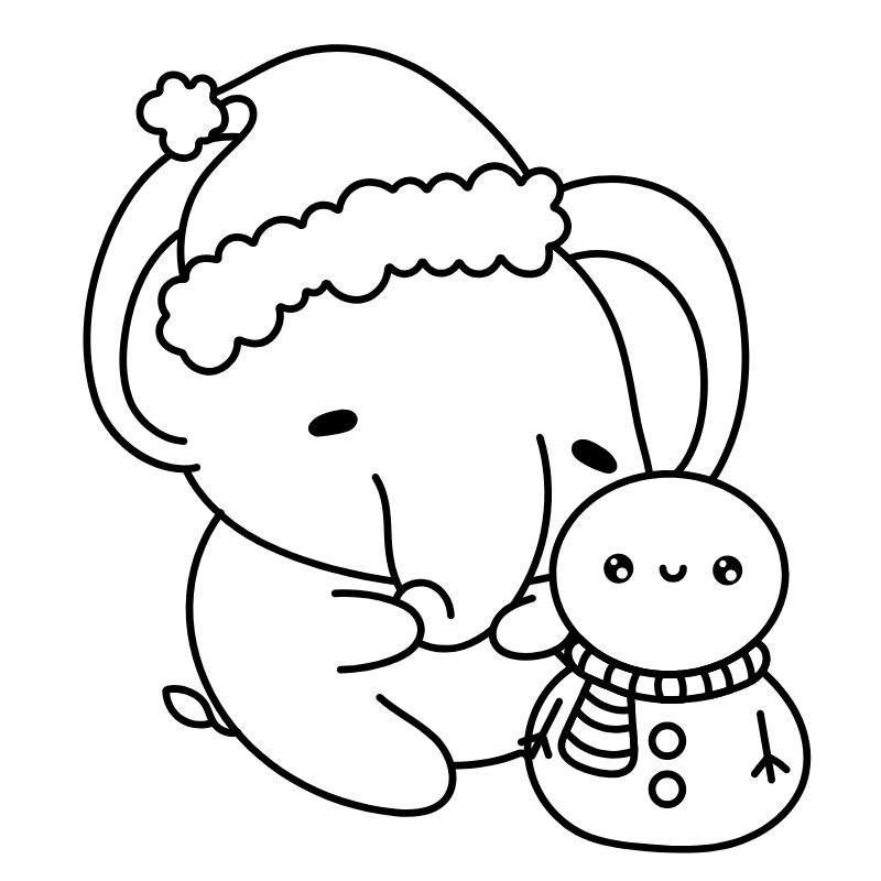 ảnh tranh tô màu con voi siêu đẹp